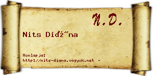 Nits Diána névjegykártya